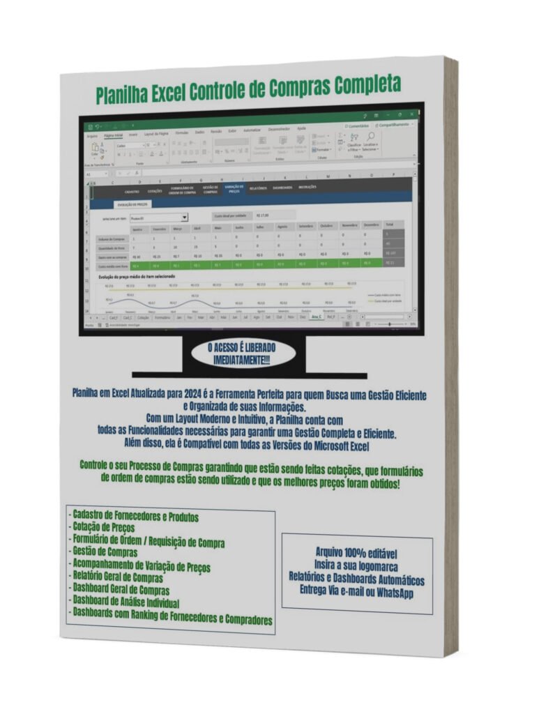 Planilha Controle de Compras Completa
