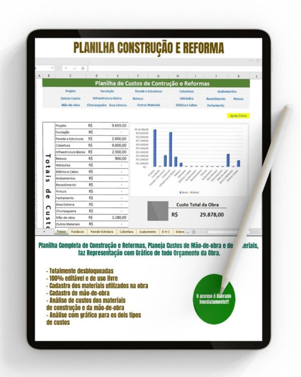 Planilha de Construção e Reformas - Image 2