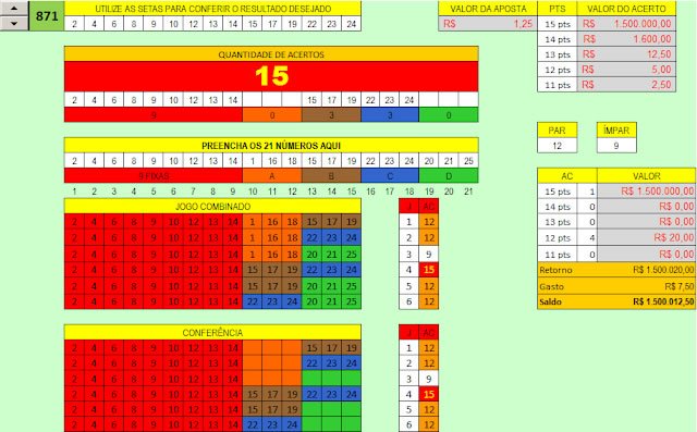 PLANILHAS GRÁTIS] 9 Planilhas Lotofácil Grátis