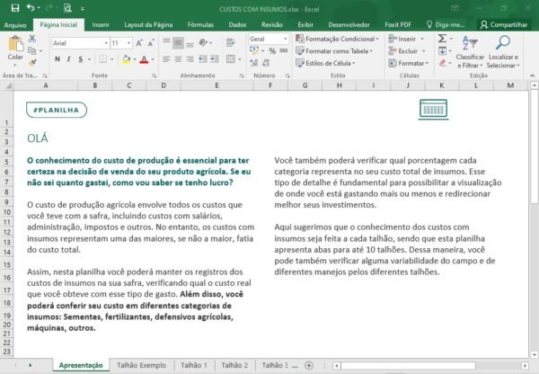 Planilhas Agrícolas - Imagem 13