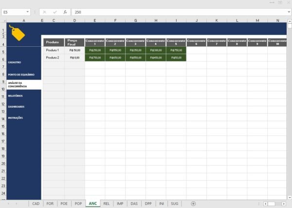 Planilha Formação de Preços Precificação para Revenda Excel - Imagem 4