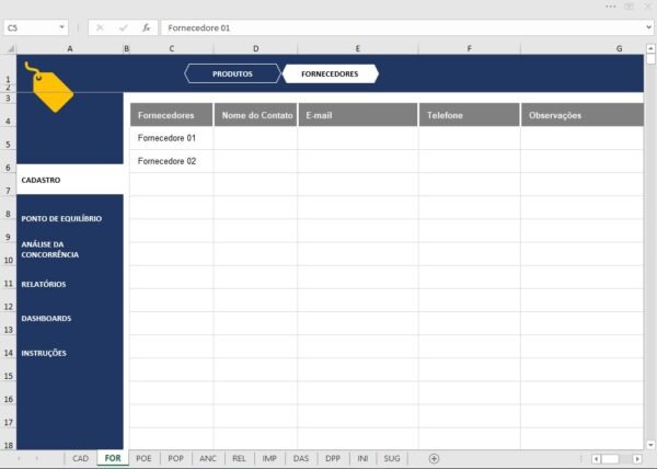 Planilha Formação de Preços Precificação para Revenda Excel - Imagem 5