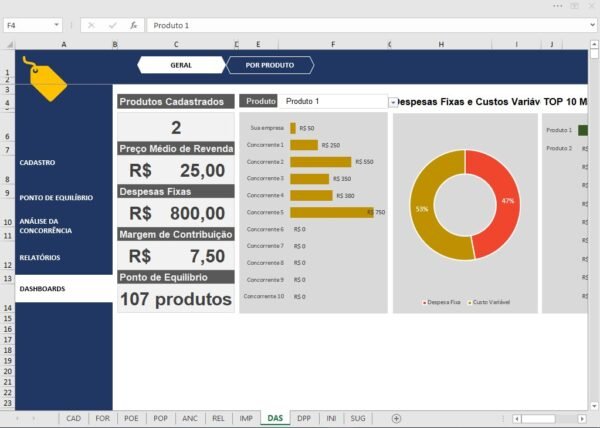 Planilha Formação de Preços Precificação para Revenda Excel - Imagem 7