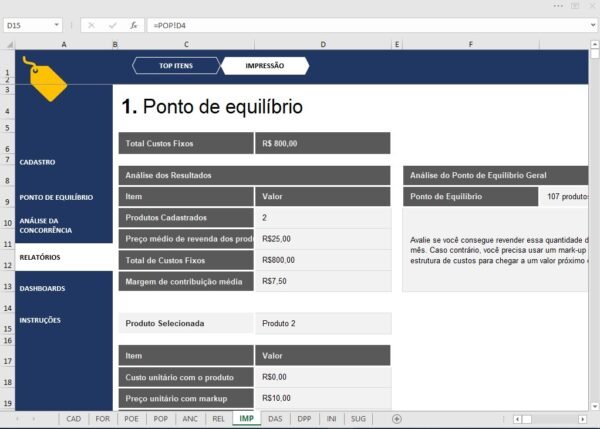 Planilha Formação de Preços Precificação para Revenda Excel - Imagem 12