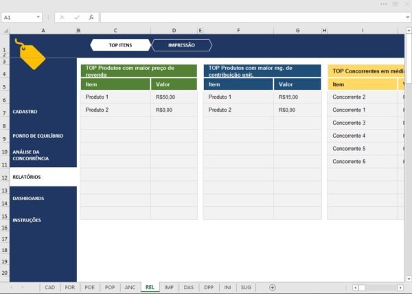 Planilha Formação de Preços Precificação para Revenda Excel - Imagem 13