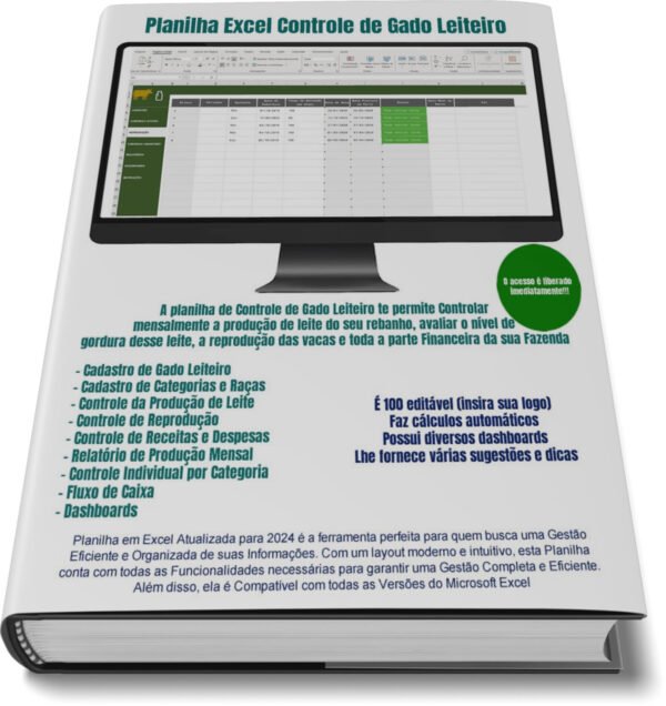 Controle de Gado Leiteiro Planilha Exce
