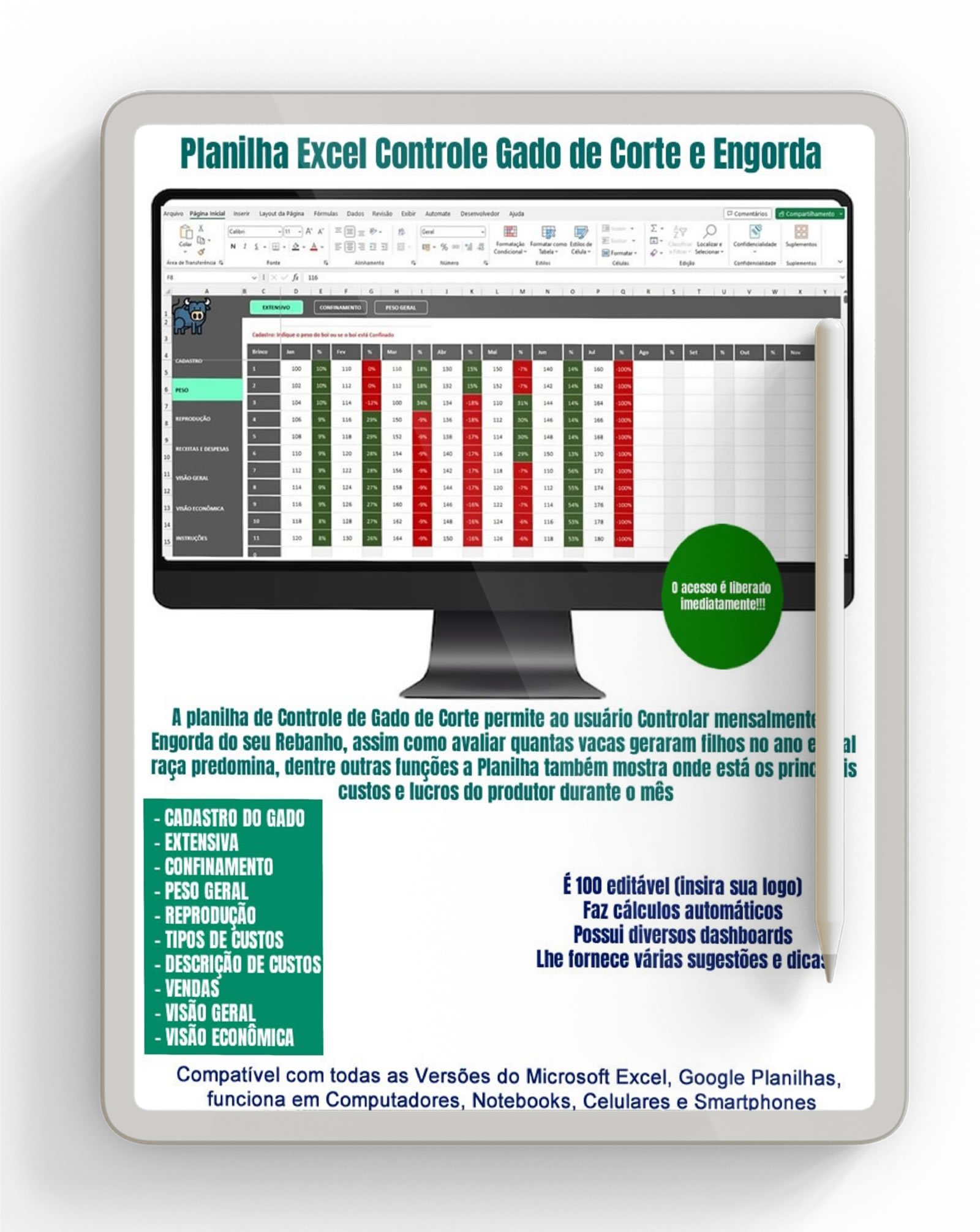 Controle para Gado de Corte e Engorda