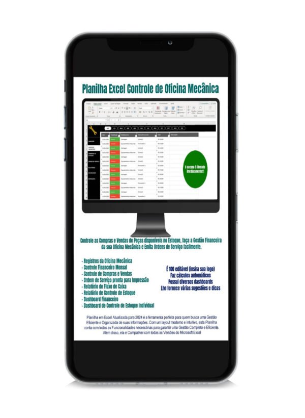 Planilha Excel Oficina Mecânica