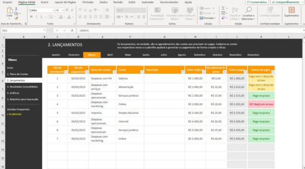 Planilha Excel de Contas a Pagar - Image 7