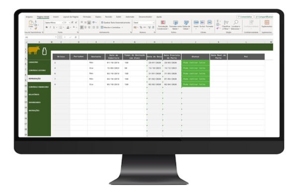 Planilha Excel Controle de Gado Leiteiro - Imagem 11