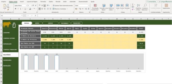 Planilha Excel Controle de Gado Leiteiro - Imagem 9