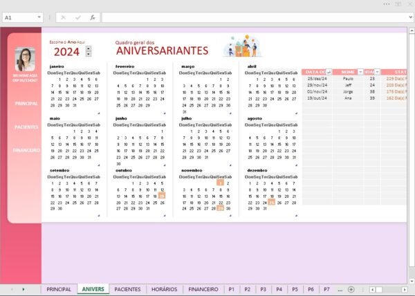 Planilha Agendamento Psicólogo - Imagem 5