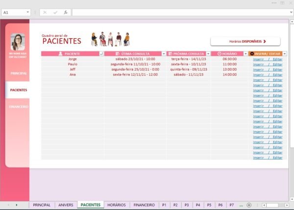Planilha Agendamento Psicólogo - Imagem 10