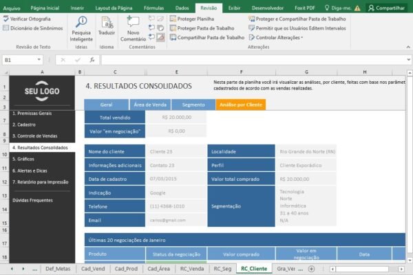 Planilha Cadastro e Controle de Clientes - CRM - Image 16