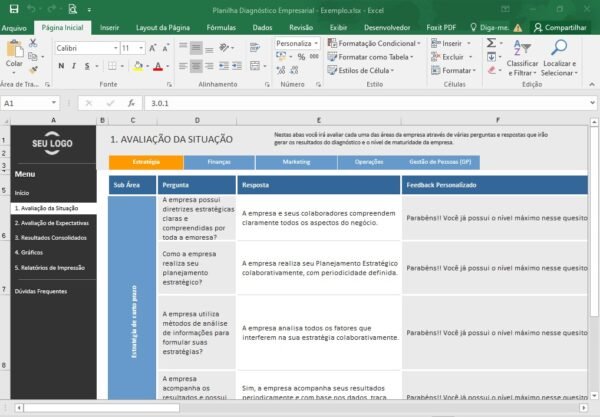 Planilha Excel Diagnóstico Empresarial - Imagem 9