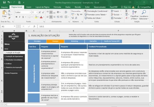 Planilha Excel Diagnóstico Empresarial - Imagem 5