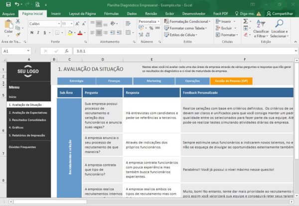 Planilha Excel Diagnóstico Empresarial - Imagem 6