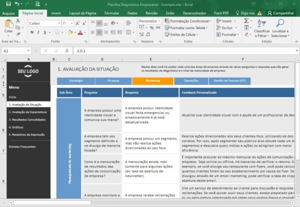 Planilha Excel Diagnóstico Empresarial - Imagem 7