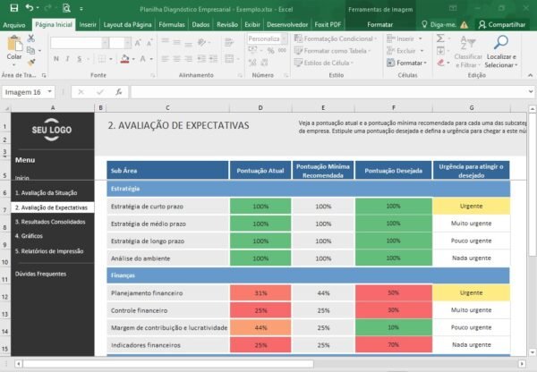 Planilha Excel Diagnóstico Empresarial - Imagem 10