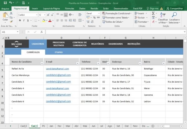 Planilha de Contratação de Pessoal Processo Seletivo - Imagem 3