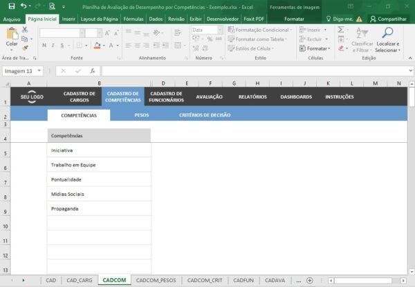 Planilha de Avaliação de Desempenho por Competências - Imagem 4