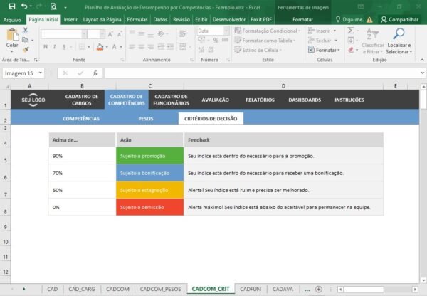 Planilha de Avaliação de Desempenho por Competências - Imagem 5