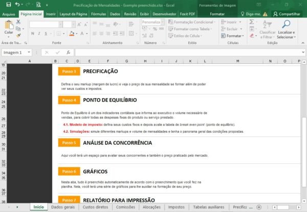 Planilha de Precificação de Mensalidade - Image 17