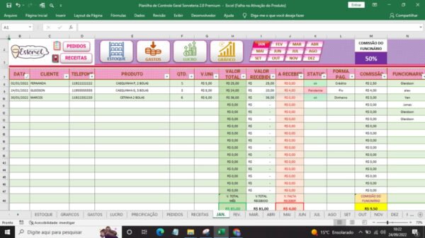 Planilha Excel Sorveteria - Image 7