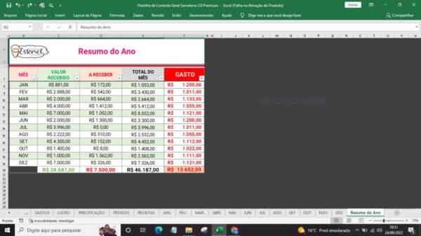 Planilha Excel Sorveteria - Image 11