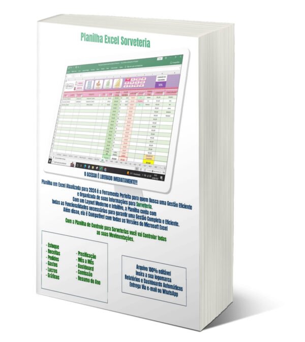 Planilha Excel Sorveteria