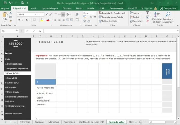 Planilha Integrada de Estratégia - Imagem 5