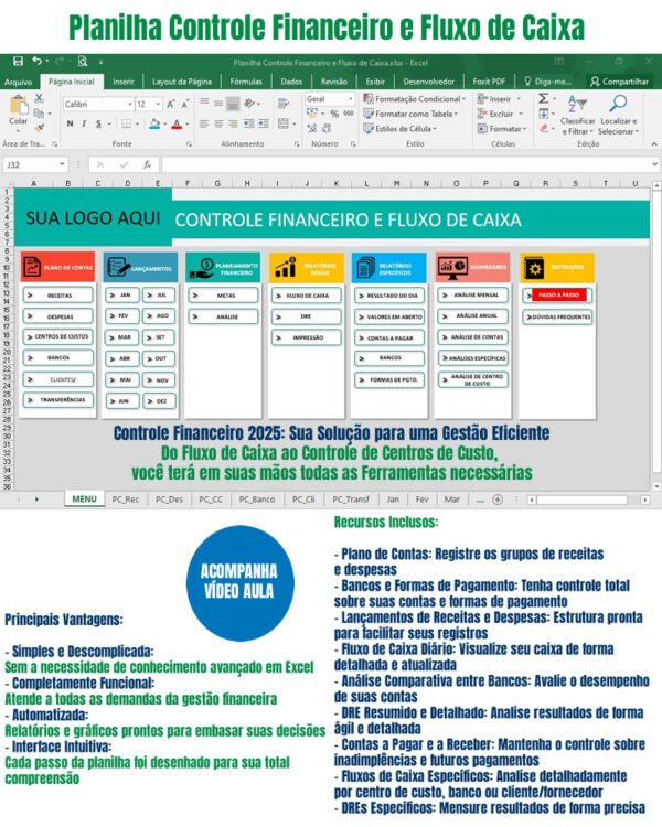 Planilha Controle Financeiro e Fluxo de Caixa - Imagem 4