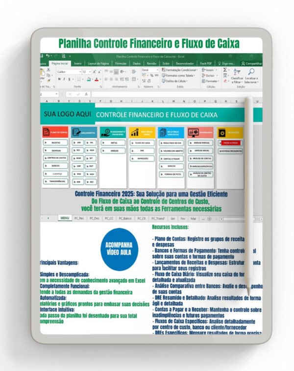 Planilha Controle Financeiro e Fluxo de Caixa - Imagem 2
