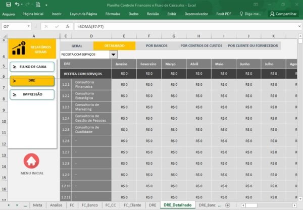 Planilha Controle Financeiro e Fluxo de Caixa - Imagem 16