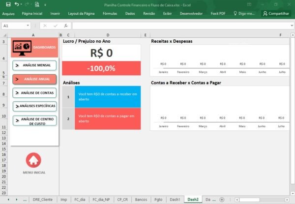 Planilha Controle Financeiro e Fluxo de Caixa - Imagem 8