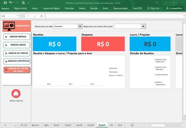 Planilha Controle Financeiro e Fluxo de Caixa - Imagem 9