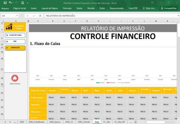 Planilha Controle Financeiro e Fluxo de Caixa - Imagem 36