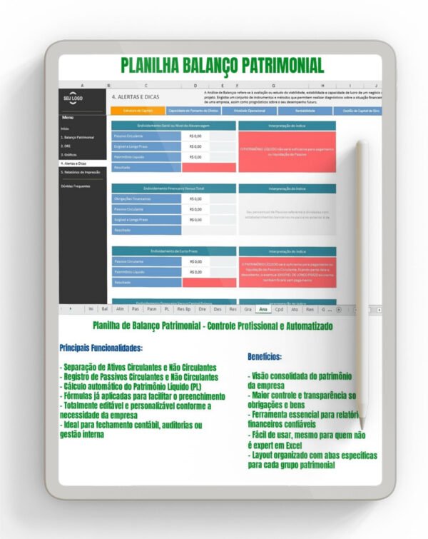Balanço Patrimonial Planilha Excel