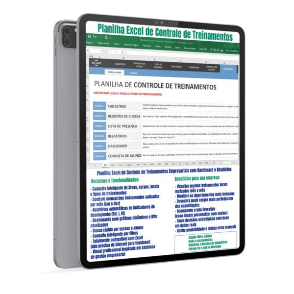 Controle de Treinamentos Planilha Excel
