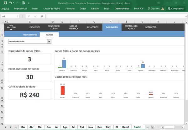 Planilha Excel de Controle de Treinamentos - Imagem 6