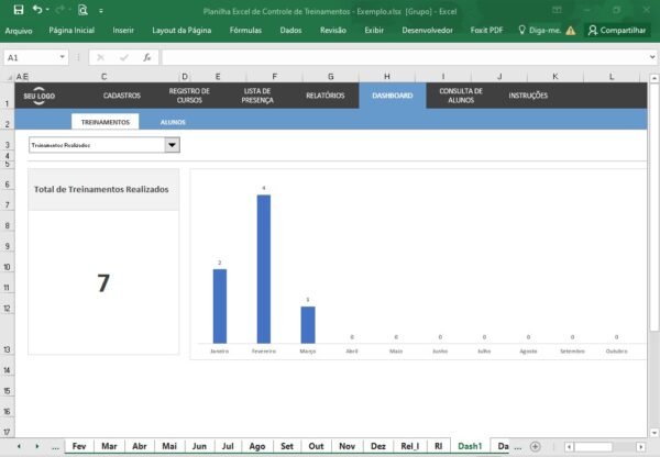 Planilha Excel de Controle de Treinamentos - Imagem 7