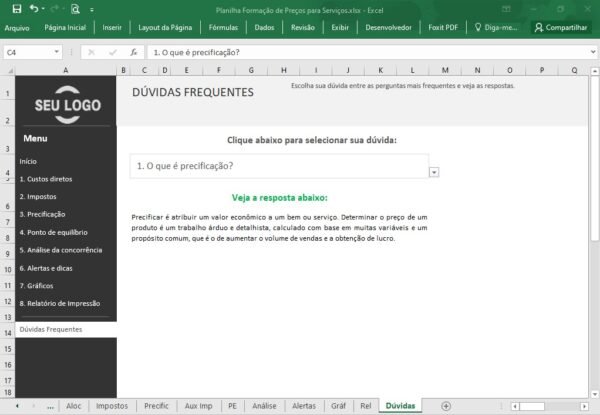 Planilha Formação de Preços para Serviços - Imagem 8