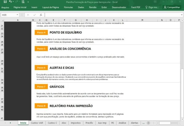 Planilha Formação de Preços para Serviços - Imagem 12