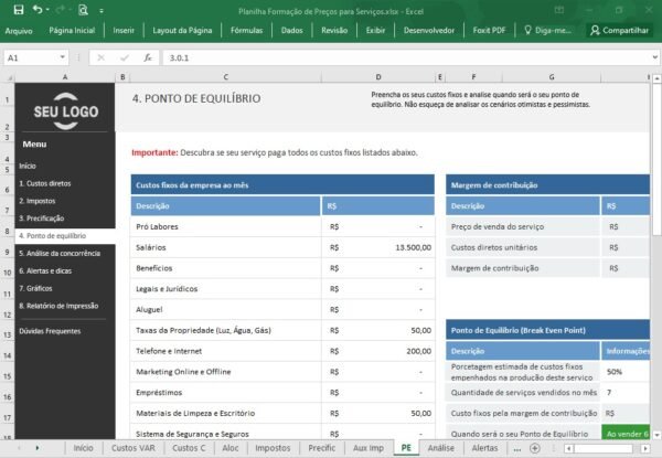 Planilha Formação de Preços para Serviços - Imagem 14