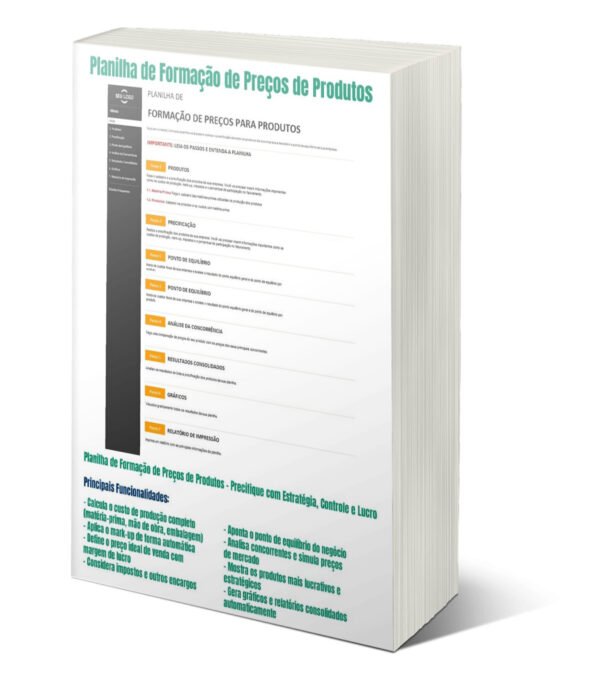 Planilha de Formação de Preços de Produtos