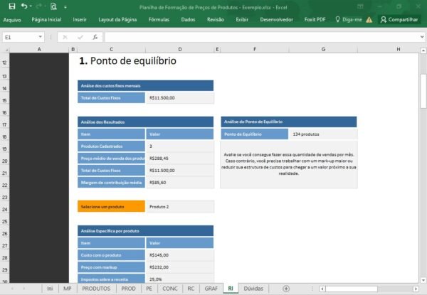 Planilha de Formação de Preços de Produtos - Imagem 18